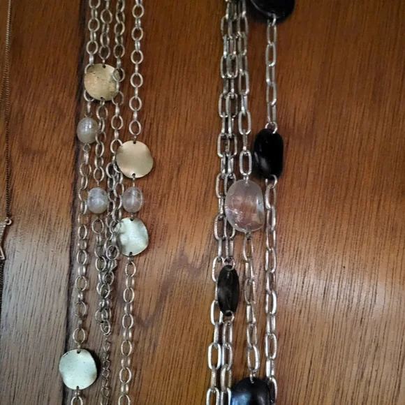 Elegant Silver and Black Women's Statement Necklaces - Picture 1 of 1